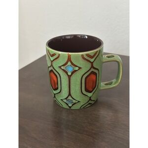 VTG Collectible Mr Coffee MCM Retro Geometric Green Coffee Mug Cup Art Deco